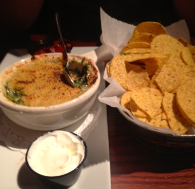 Spinach and artichoke dip, SO GOOD.